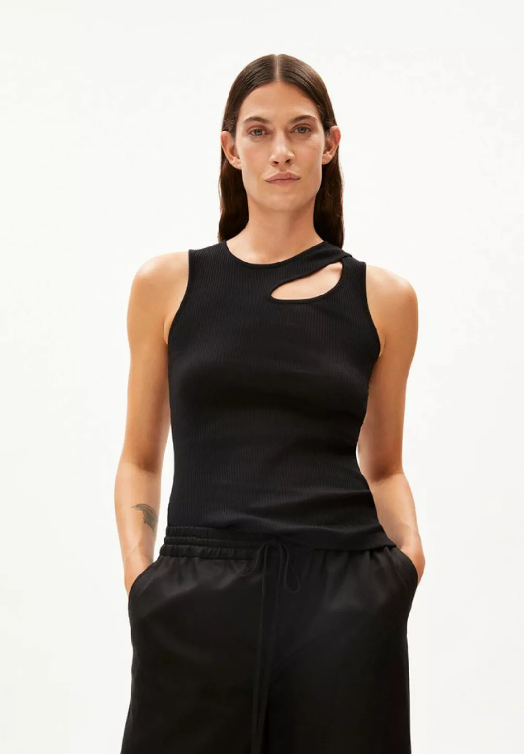 Armedangels Shirttop NIKAATAA Damen Asymmetrischer Look günstig online kaufen