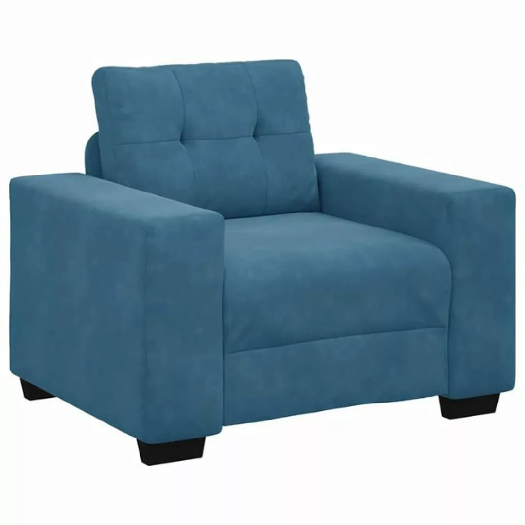 vidaXL Sofa Sessel Blau 59 cm Samt günstig online kaufen