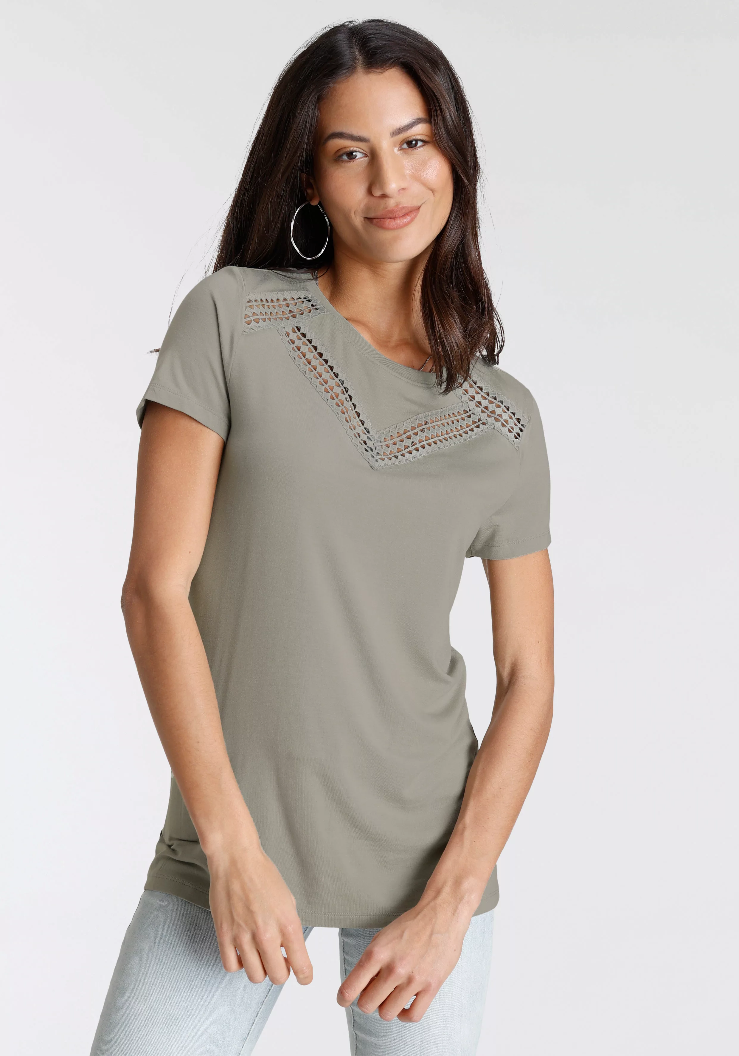 Laura Scott T-Shirt, mit Spitze günstig online kaufen