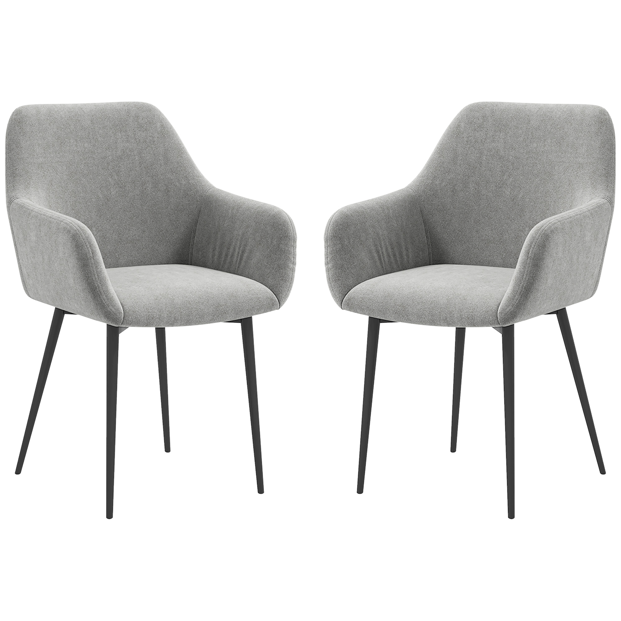 HOMCOM Set 2 Esszimmerstühle Nordisches Design, Küchenstühle Polsterung aus günstig online kaufen