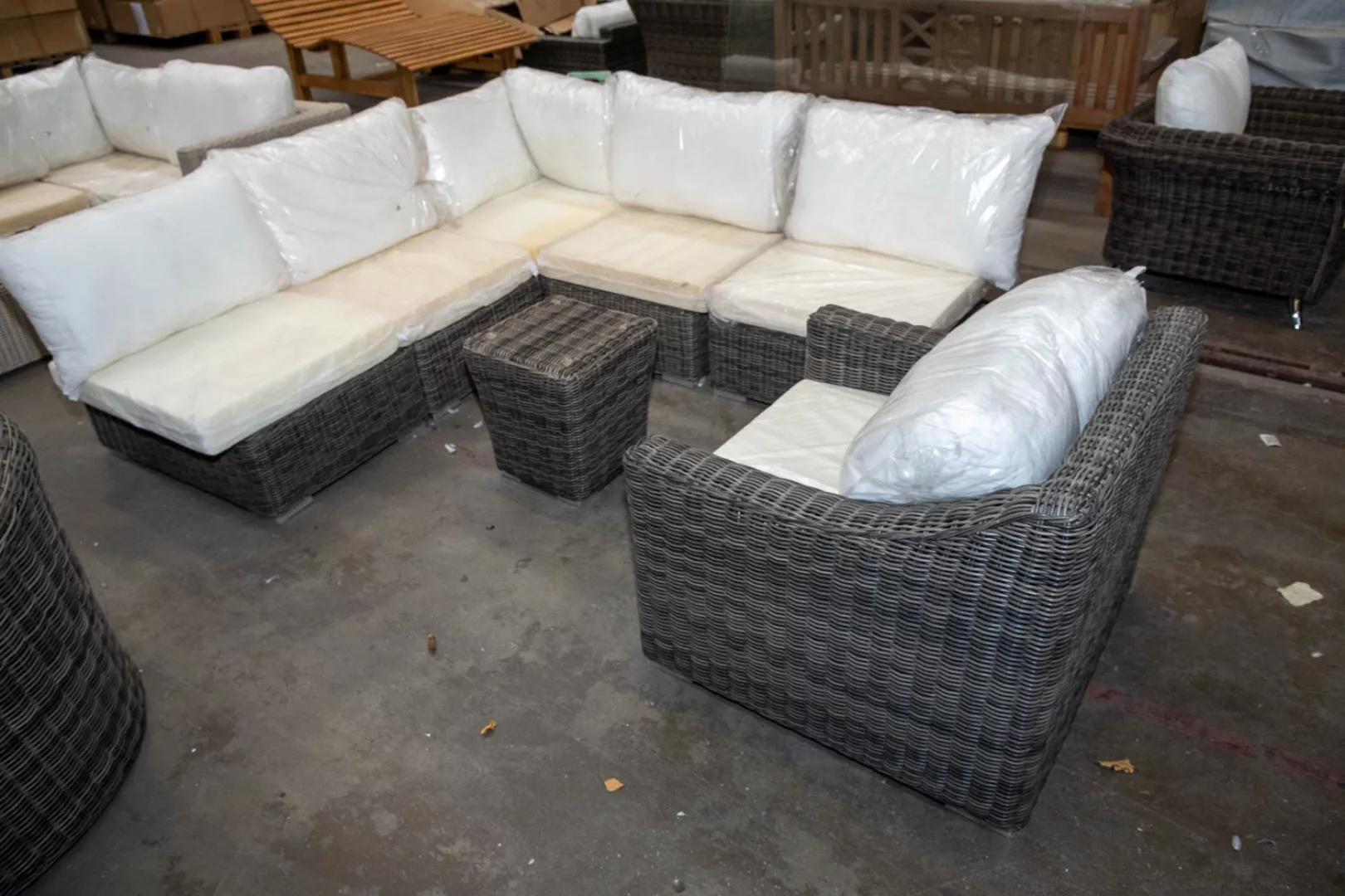 #HBM 3126: Garnitur Del Mar mit Sessel und Beistelltisch Mandal-grau-melier günstig online kaufen