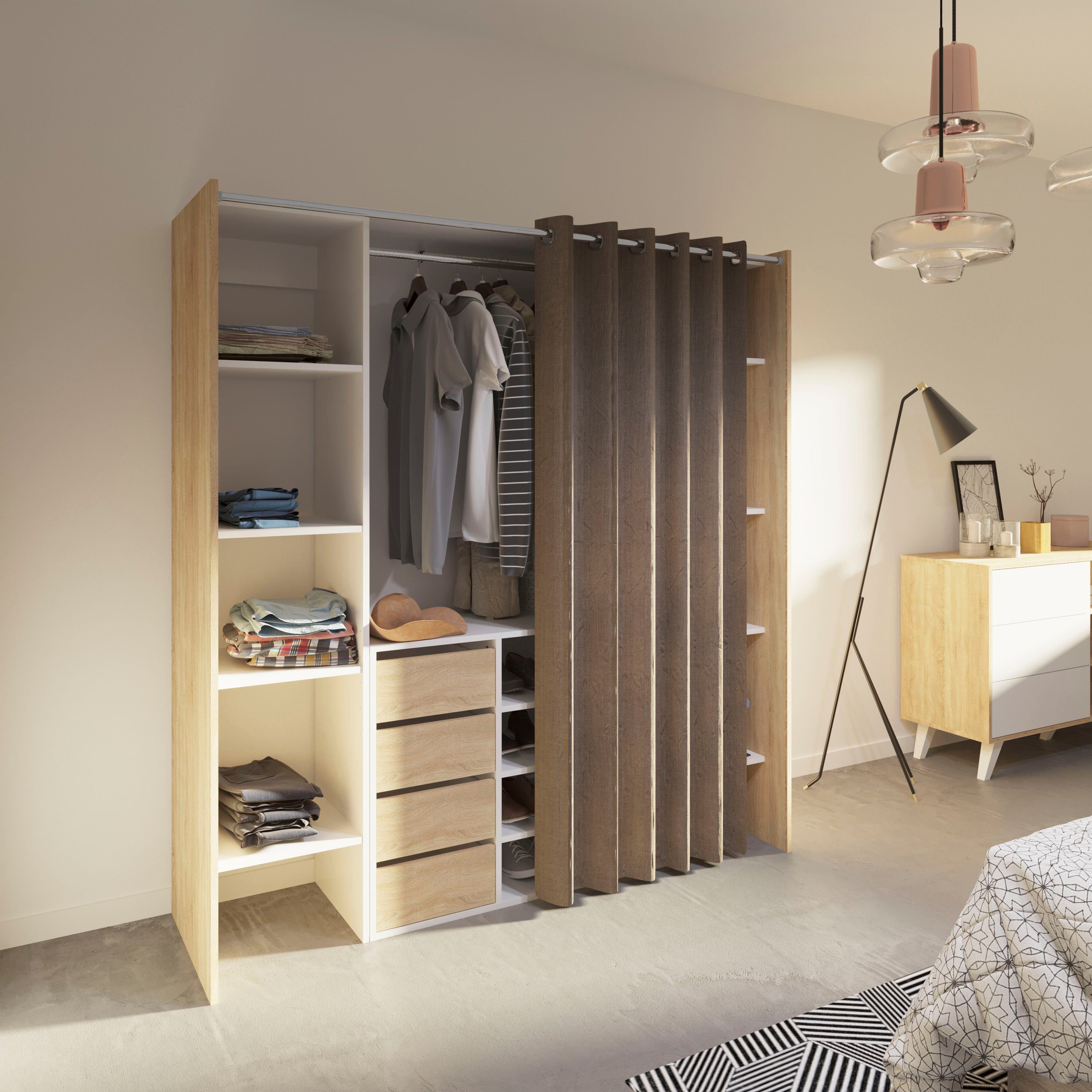 TemaHome Kleiderschrank TOM ausziehbar auf 185,3 günstig online kaufen