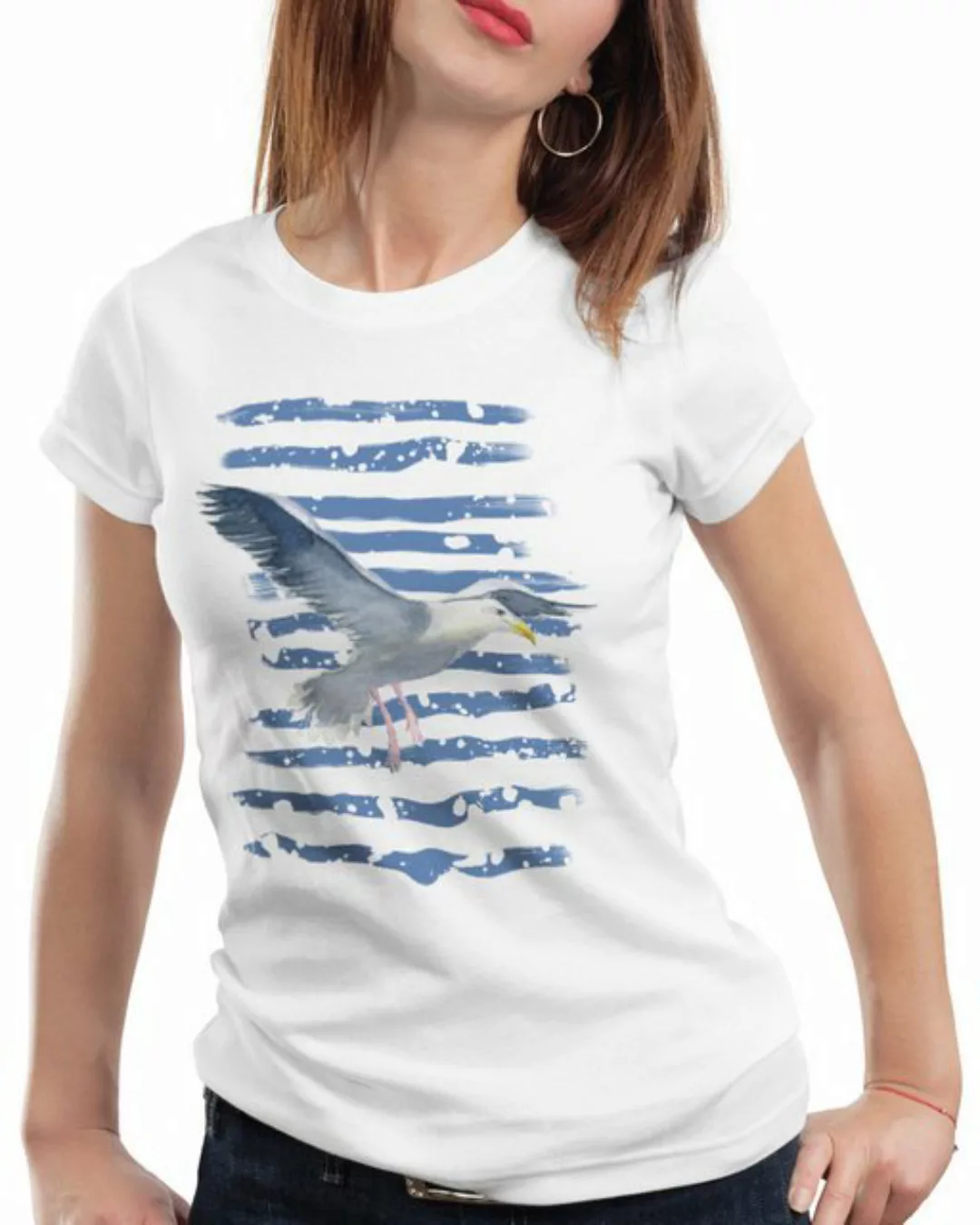 style3 T-Shirt Möwe ozean meer strand insel ostsee nordsee sylt günstig online kaufen