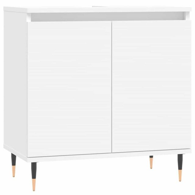 vidaXL Midischrank Badezimmerschrank Weiß 58x33x60 cm Holzwerkstoff (1-St) günstig online kaufen