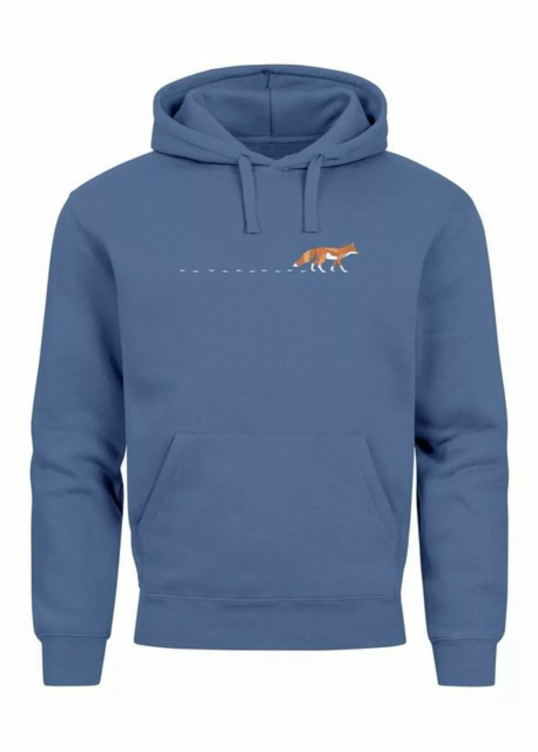 Neverless Hoodie Hoodie Herren Fuchs Fox Wald Tiermotiv Logo Print Badge Fa günstig online kaufen