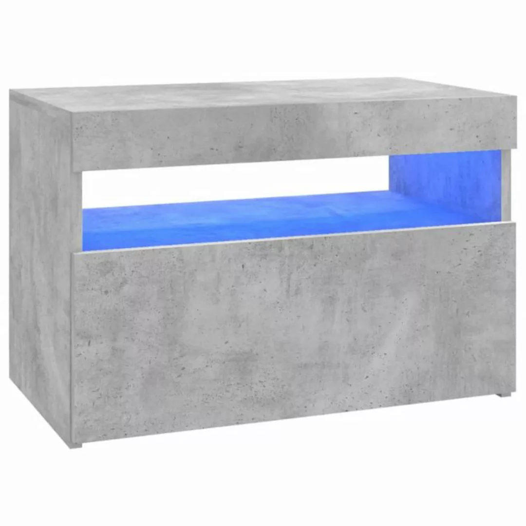 vidaXL TV-Schrank TV-Schrank mit LED Leuchten Betongrau 60x35x40 cm Lowboar günstig online kaufen