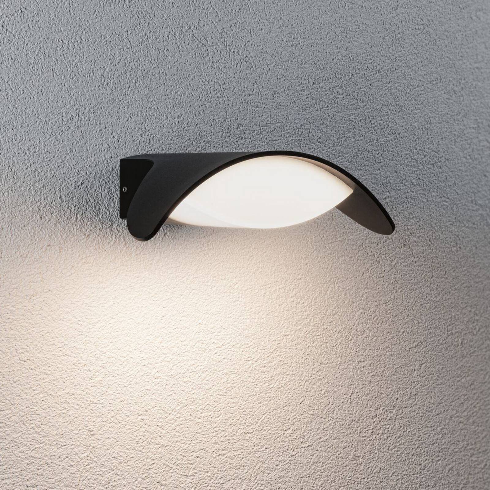 Paulmann LED-Außenwandlampe Mesana, anthrazit 24 cm Alu IP44 günstig online kaufen