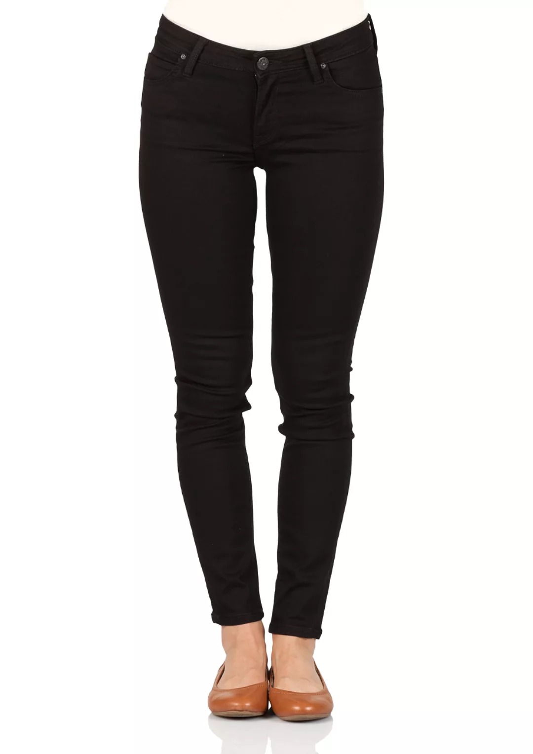 Lee Damen Jeans Scarlett - Skinny Fit - Schwarz - Black Rinse günstig online kaufen