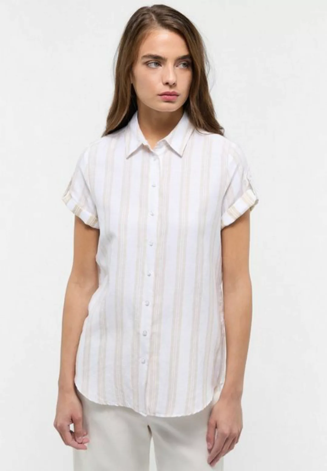 Eterna Blusenshirt Linen Shirt Bluse Leinen Kurzarm günstig online kaufen