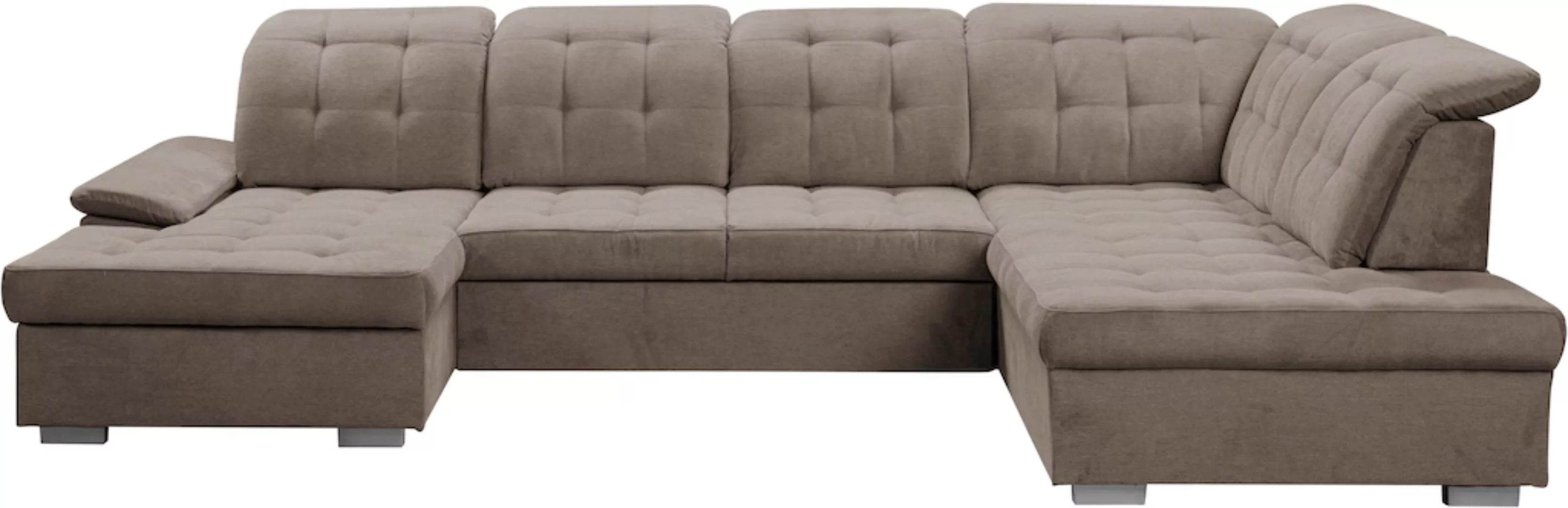 WERK2 Wohnlandschaft "Kordula-New U-Form", Sofa in U-Form mit Schlaffunktio günstig online kaufen