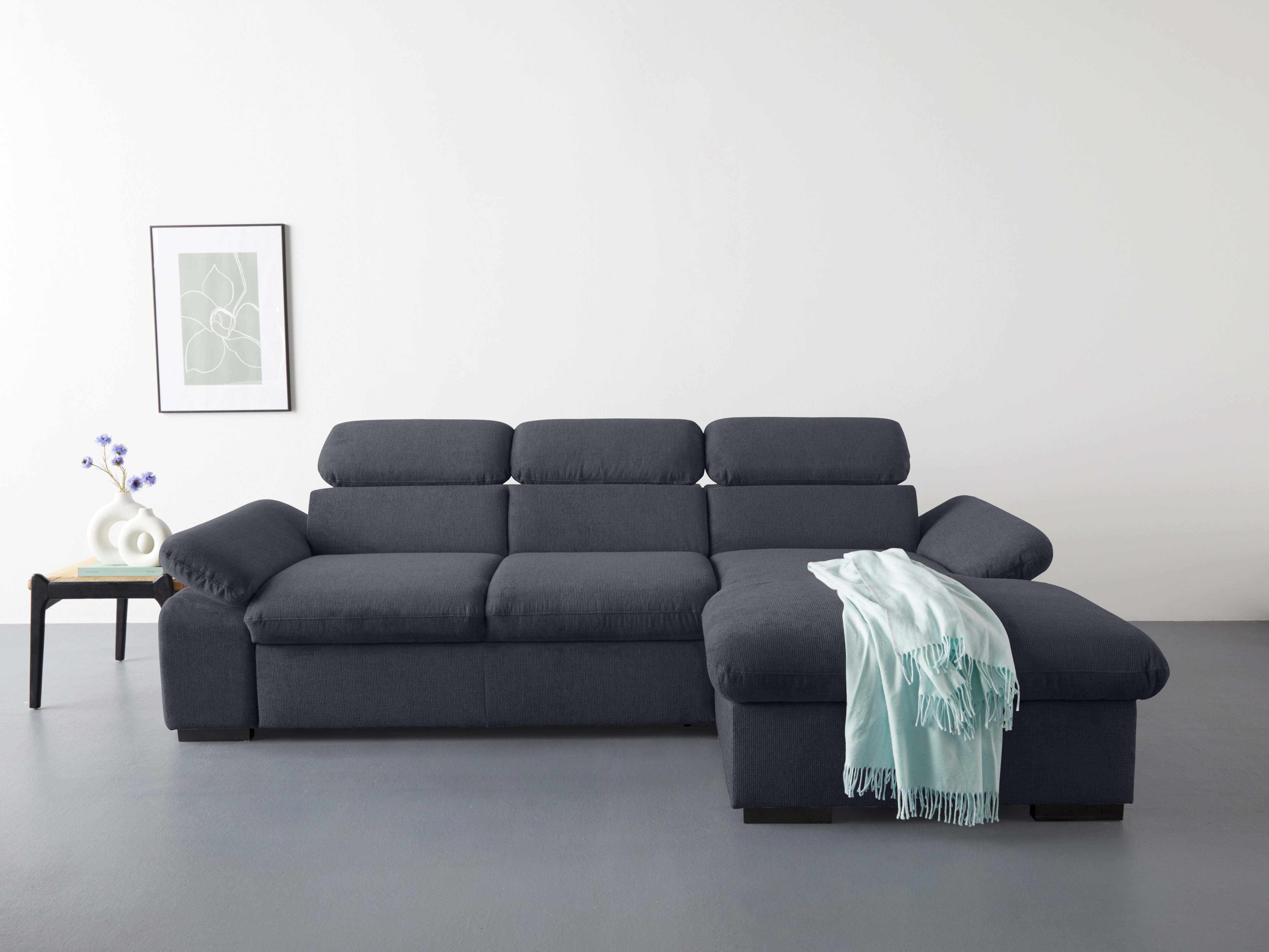 COTTA Ecksofa "Lola L-Form mit Kopfteilfunktion & Hocker", (Set, mit Hocker günstig online kaufen