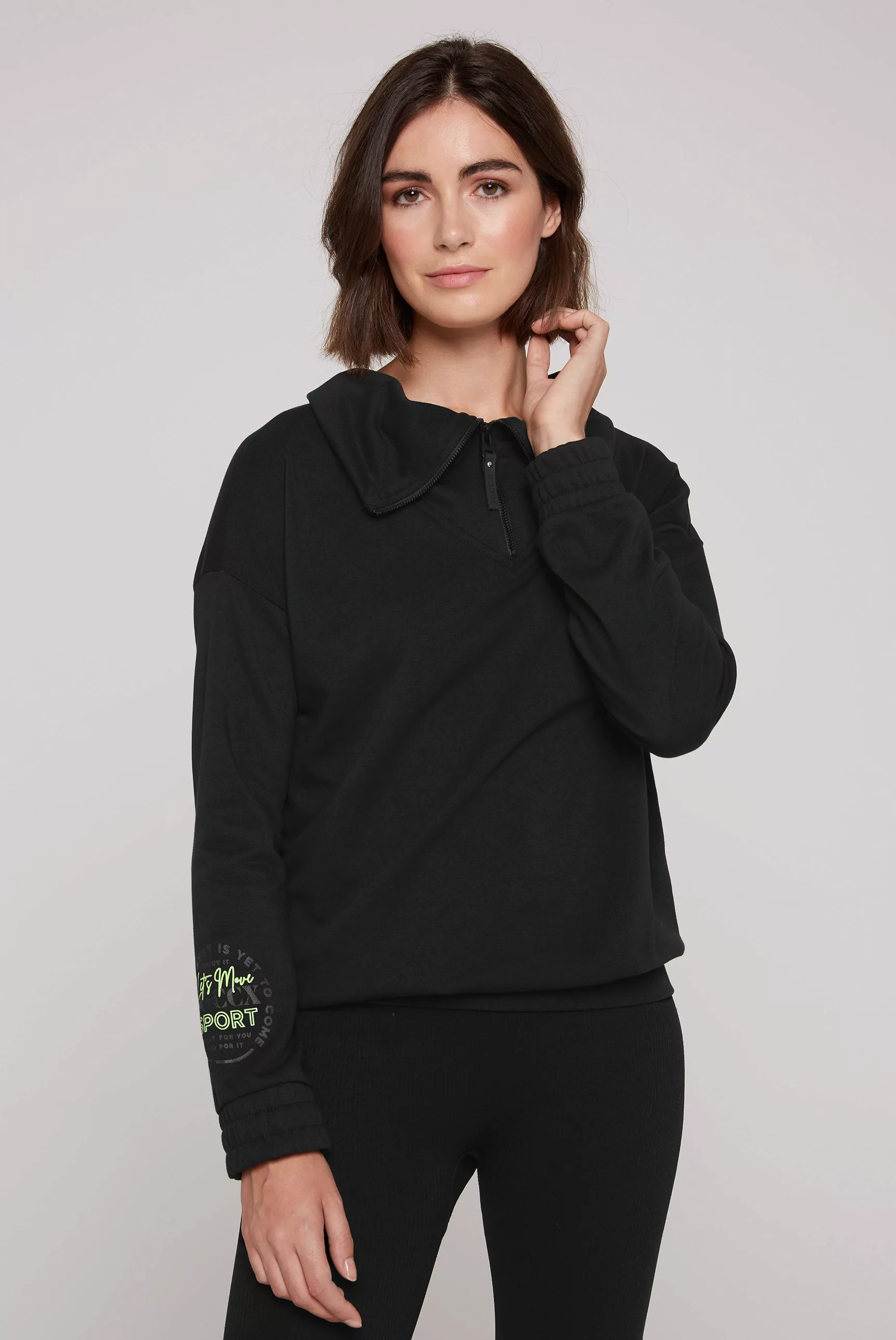 SOCCX Sweater, mit Zipper am Stehkragen günstig online kaufen