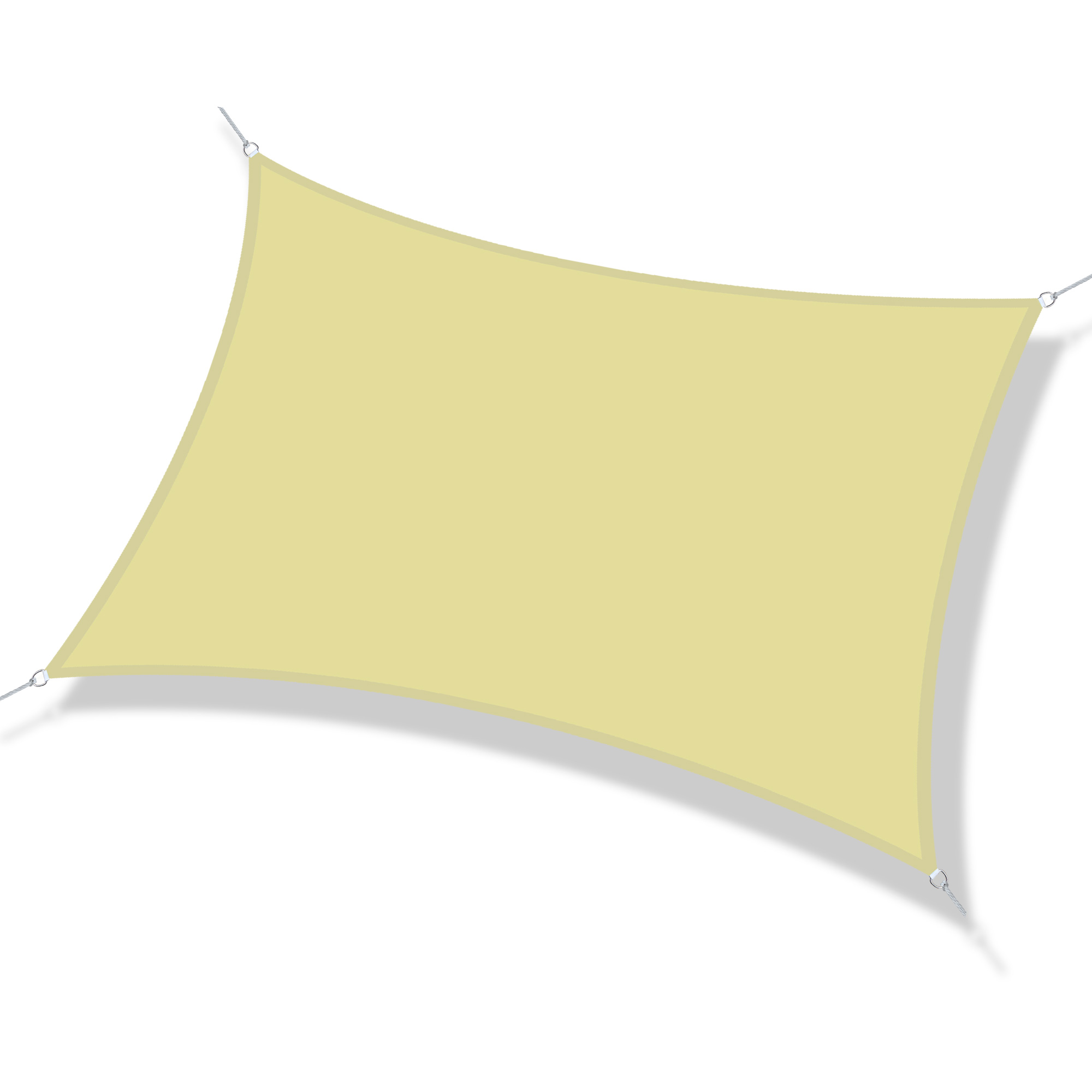 Outsunny Rechteckiges Sonnensegel 4x6m Sonnenschutz Outdoor UV-Schutz für G günstig online kaufen