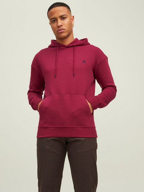 Jack & Jones Hoodie Herren Pullover Sweater Schwarz Rot JJESTAR ROOF SWEAT günstig online kaufen