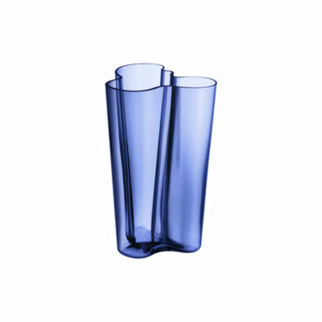 Vase Aalto glas blau / 17 x 17 x H 25 cm - Alvar Aalto, 1936 - Iittala - günstig online kaufen