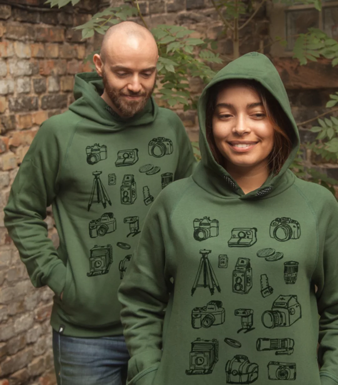 Fotokameras/photo Camera- Fair Gehandelt - Unisex Bio Hoodie / Kapuzenpulli günstig online kaufen