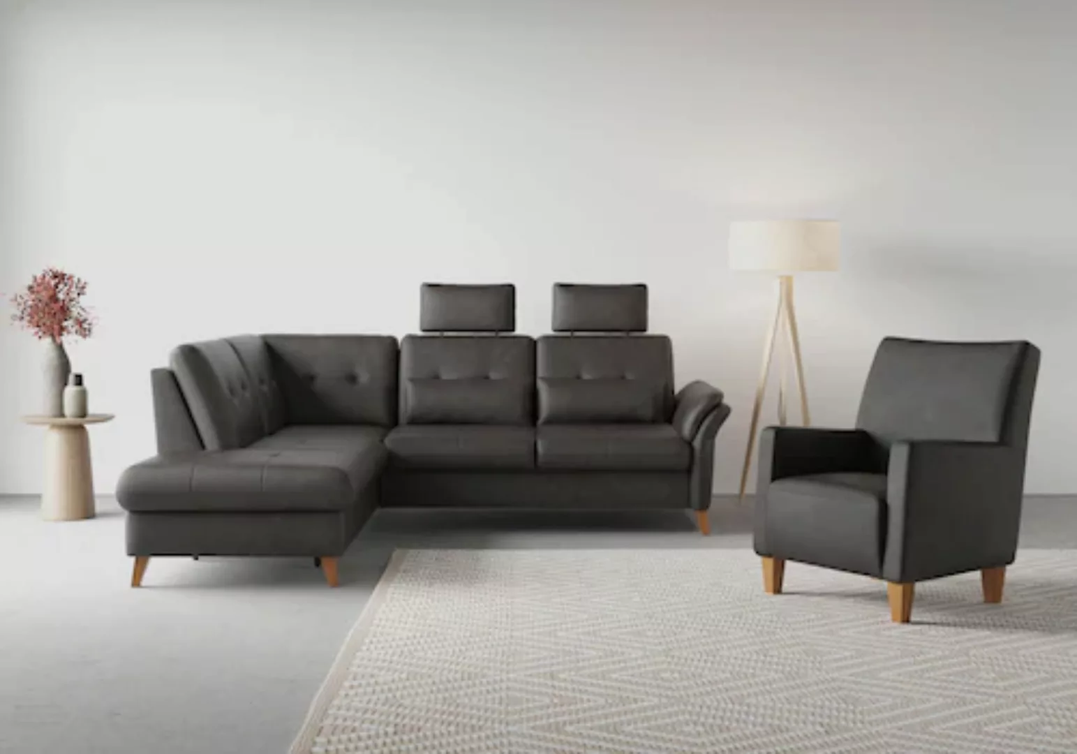 sit&more Ecksofa »Göteborg«, inkl. Sitztiefenverstellung, wahlweise mit Bet günstig online kaufen
