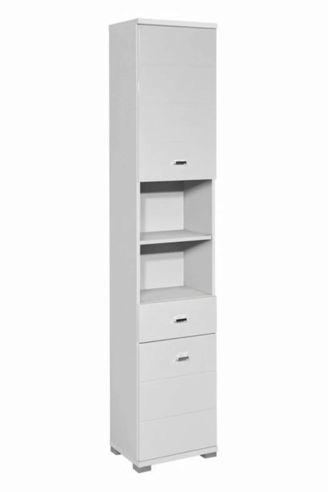 Hochschrank POOL, B 38 cm, Weiß, mit 2 Türen und 1 Schublade günstig online kaufen
