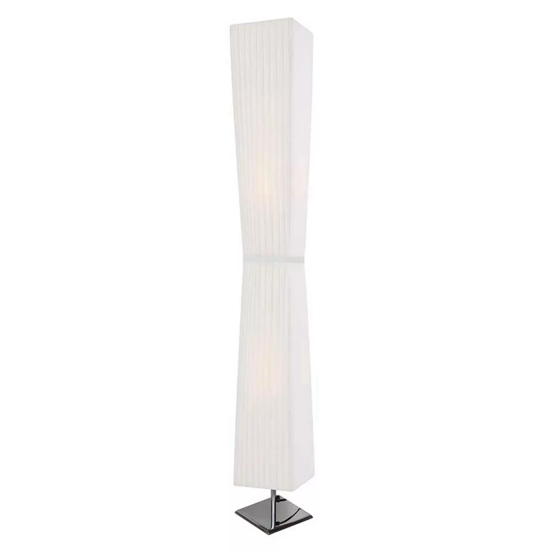 Weiße Stehlampe aus Latex und Edelstahl modern günstig online kaufen