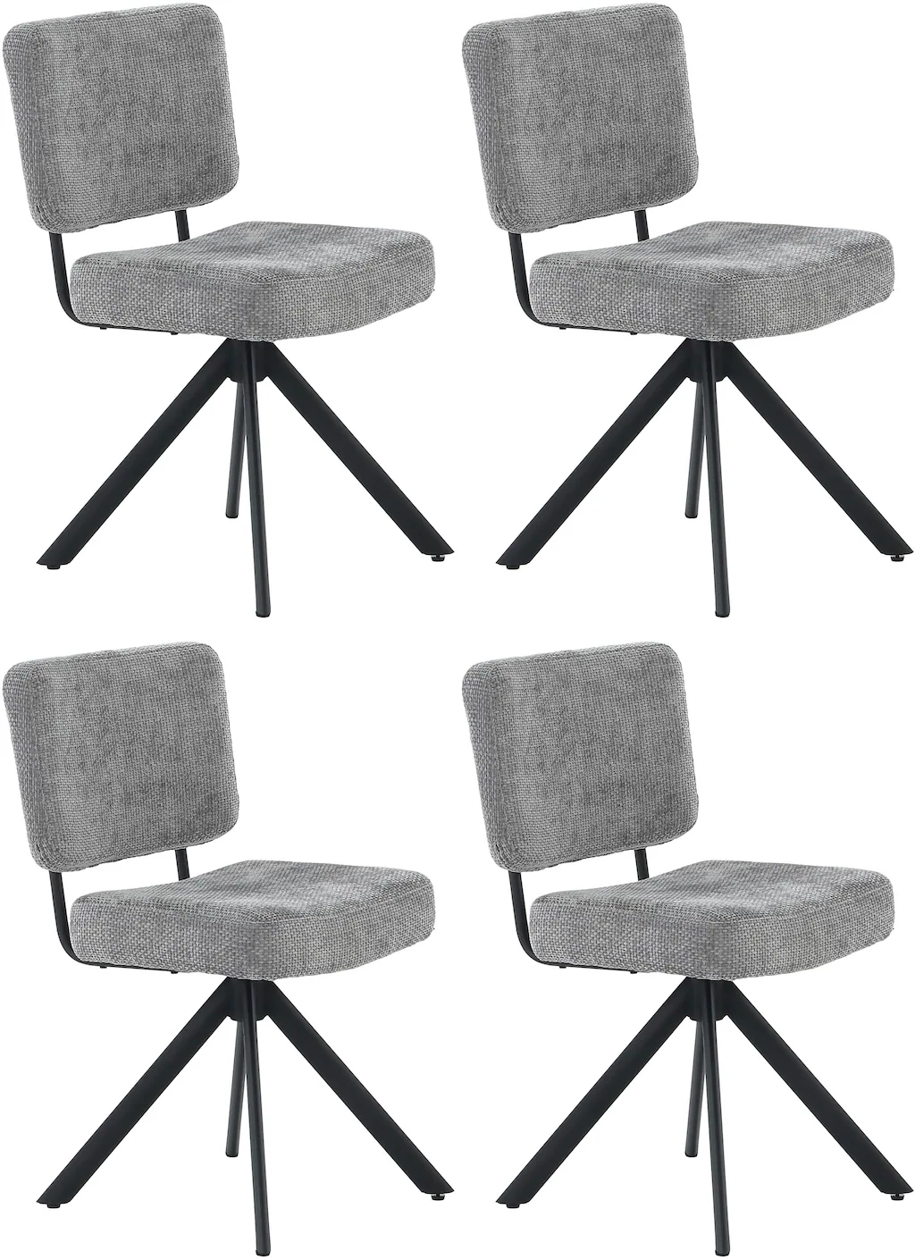 Jockenhöfer Gruppe Drehstuhl "Gloria (Set, 4 St.)", (Set), 4 St., Chenille, günstig online kaufen