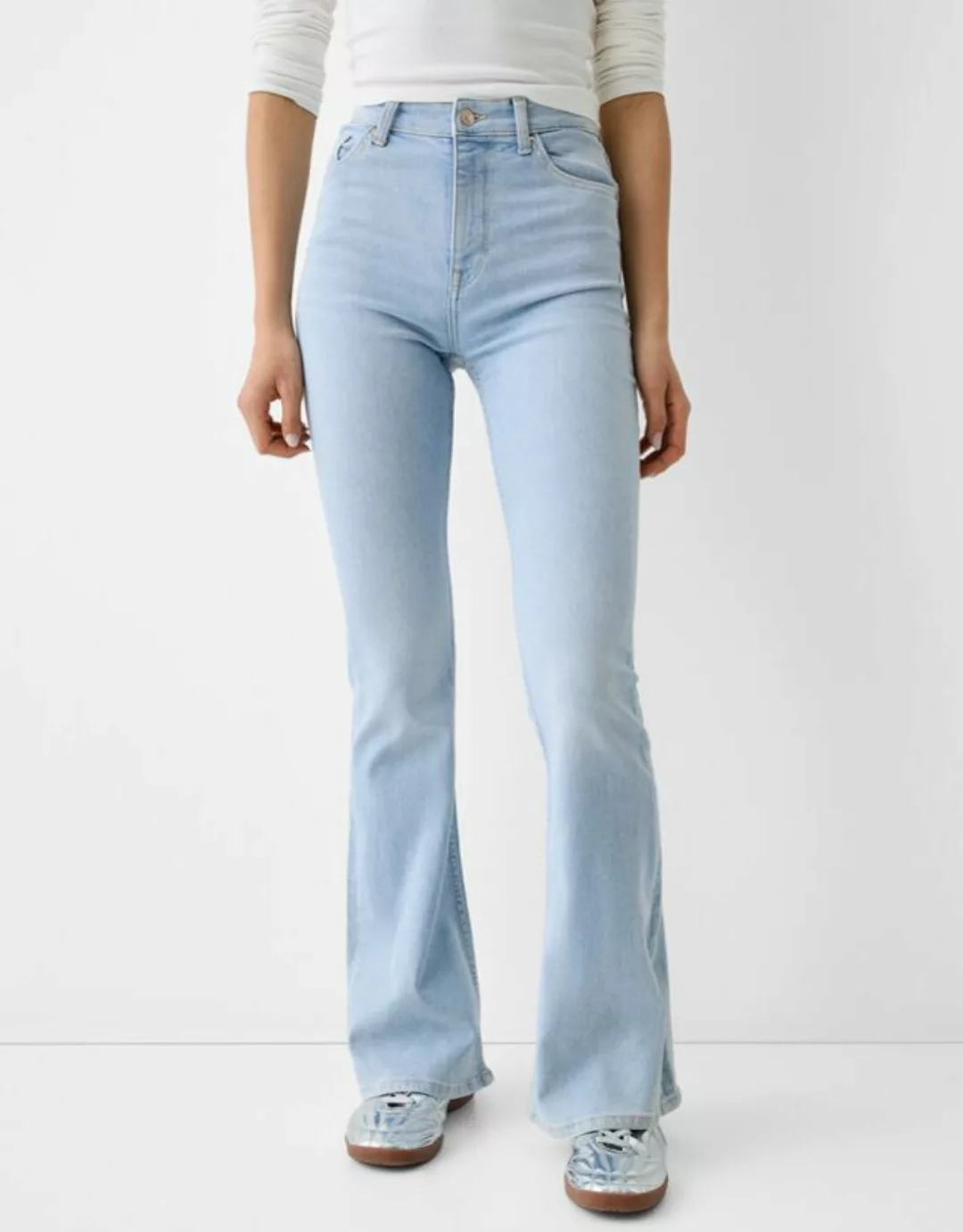 Bershka Jeans-Schlaghose Bskteen 44 Hellblau günstig online kaufen