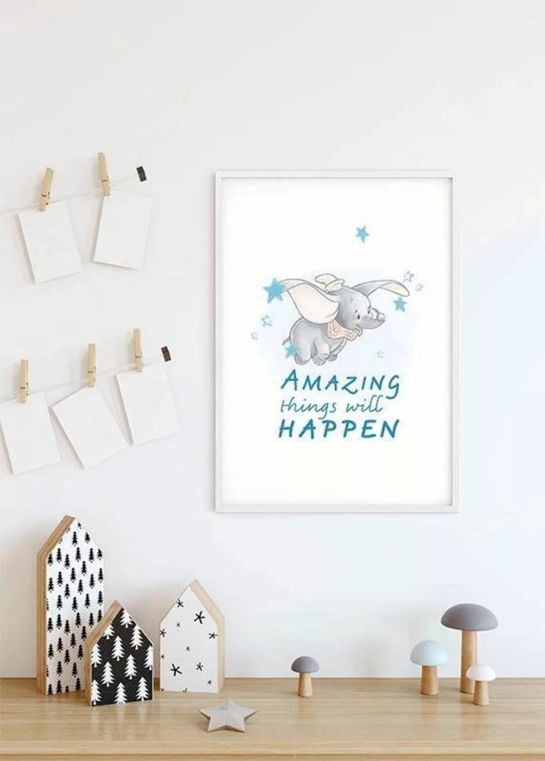 Komar Bild »Dumbo Amazing«, Disney, (1 St.), Wandbild zur Dekoration im Kin günstig online kaufen