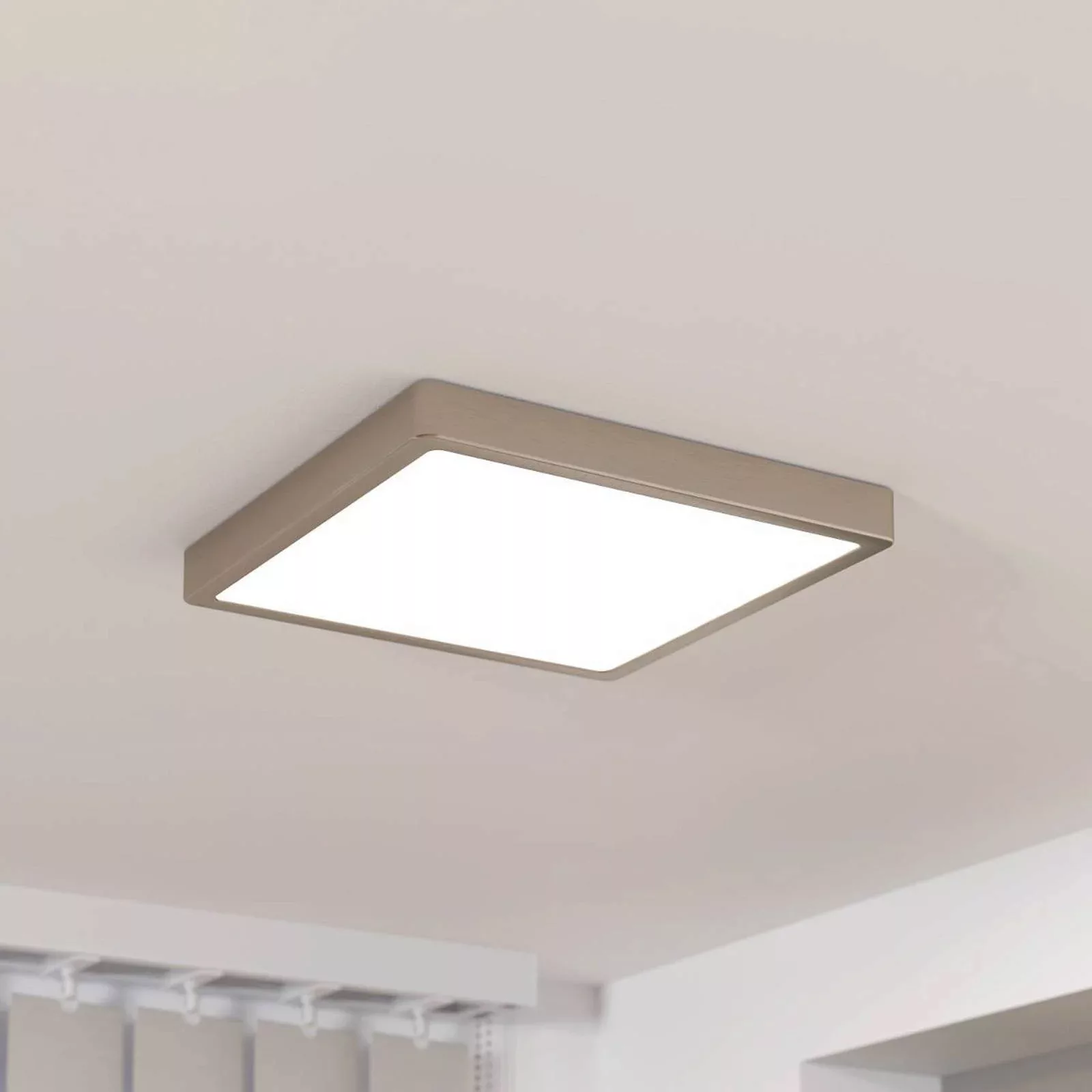 LED-Anbaupanel Fueva 5 IP20 830 nickel 28,5x28,5cm günstig online kaufen