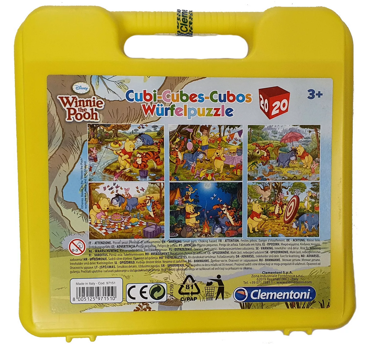 Clementoni 97151 - Disney Winnie The Pooh, Würfelpuzzle Im Koffer 20 Teile günstig online kaufen