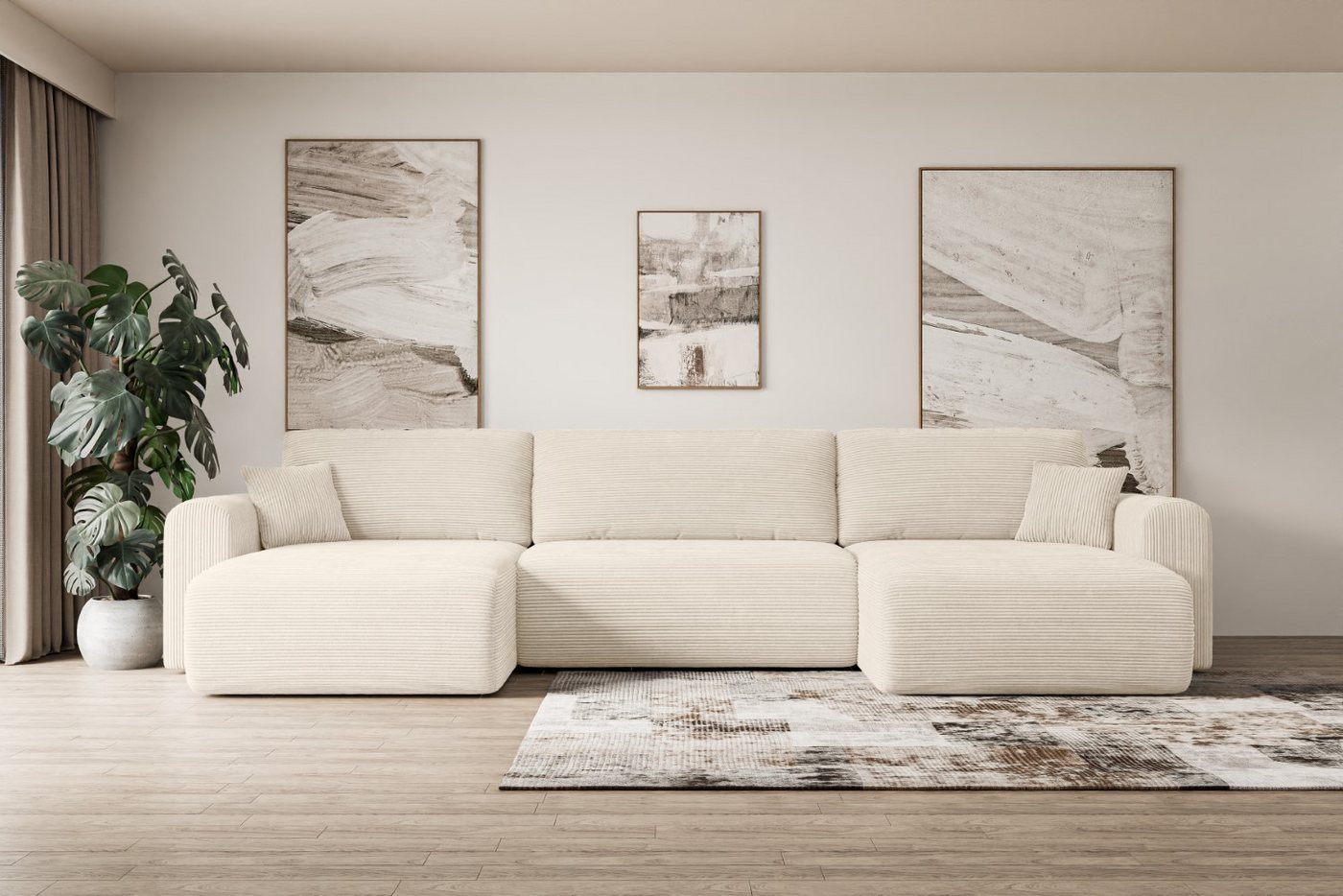 ALTDECOR Wohnlandschaft ORRO-U, Couch mit Schlaffunktion, Wohnzimmer - Wohn günstig online kaufen