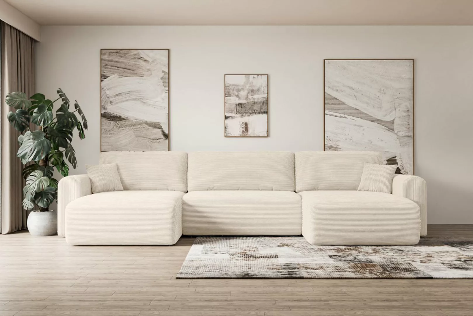 ALTDECOR Wohnlandschaft ORRO-U, Couch mit Schlaffunktion, Wohnzimmer - Wohn günstig online kaufen