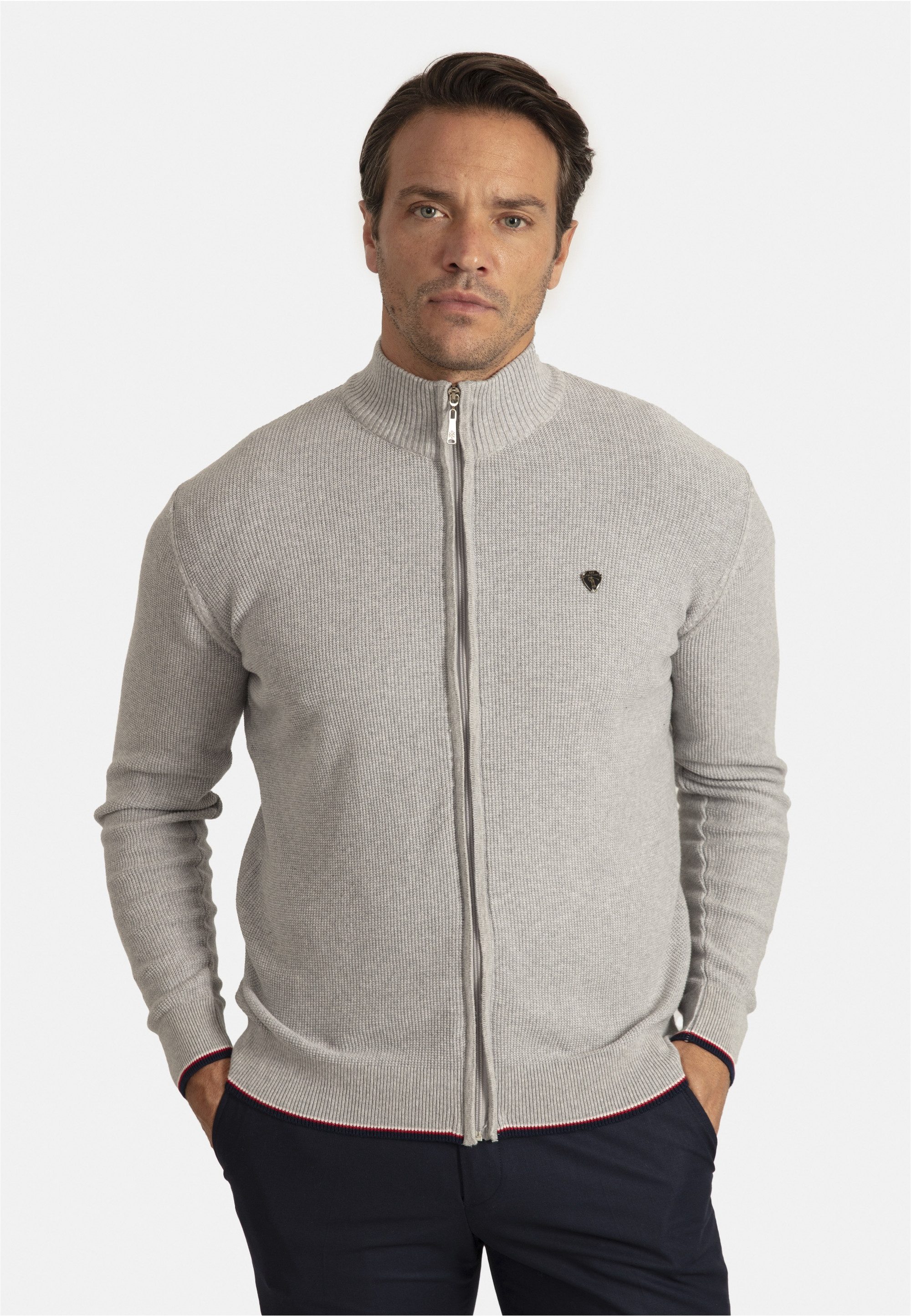 SIR RAYMOND TAILOR Strickjacke "Sydney", mit kleinem Stehkragen günstig online kaufen