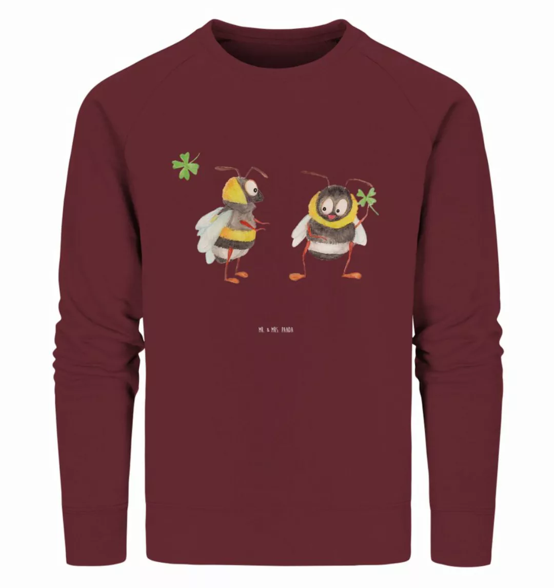 Mr. & Mrs. Panda Longpullover Größe L Bienen Paar - Burgundy - Geschenk, Un günstig online kaufen