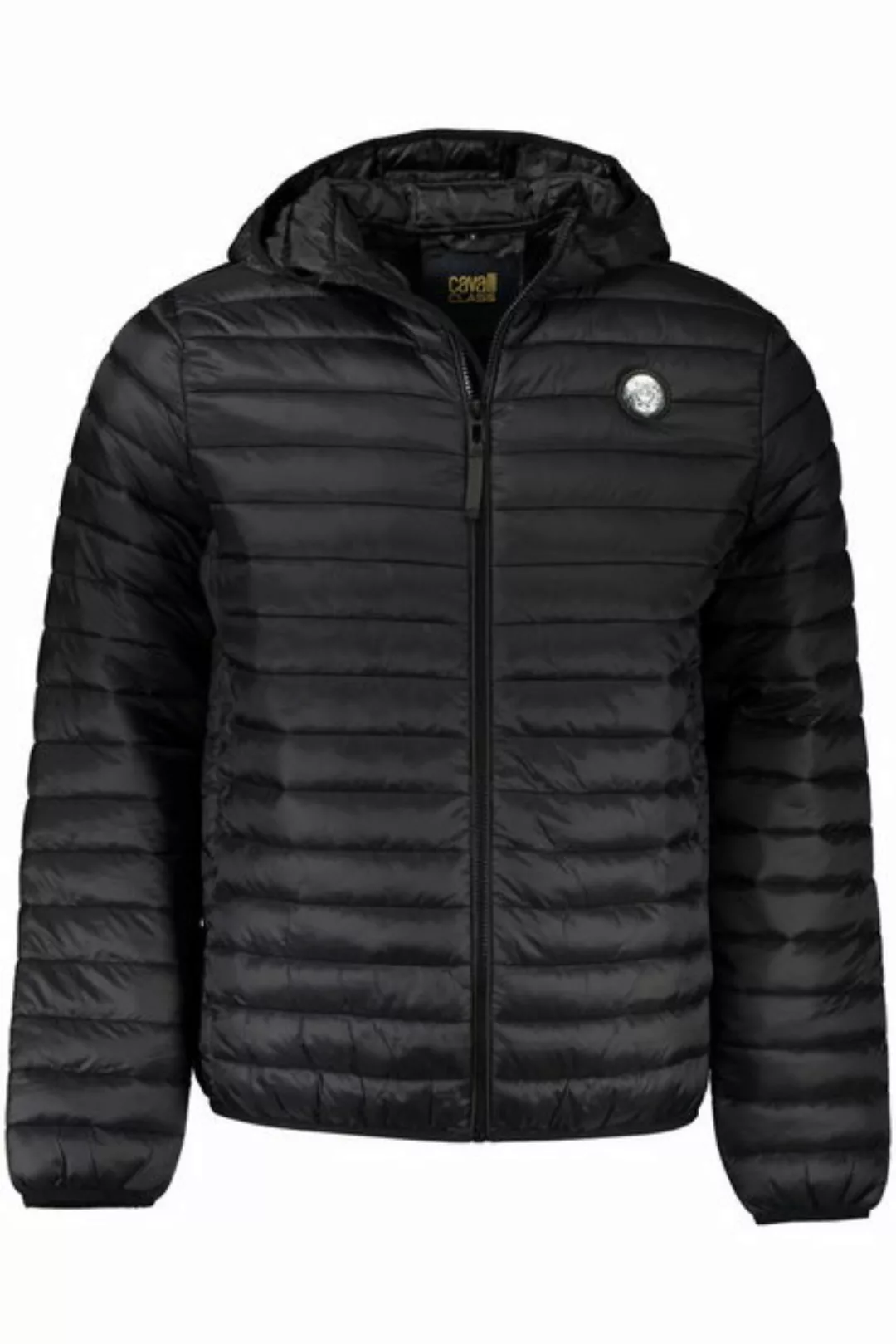 Cavalli Class Outdoorjacke Schwarze Herrenjacke mit Kapuze & Taschen – Stil günstig online kaufen