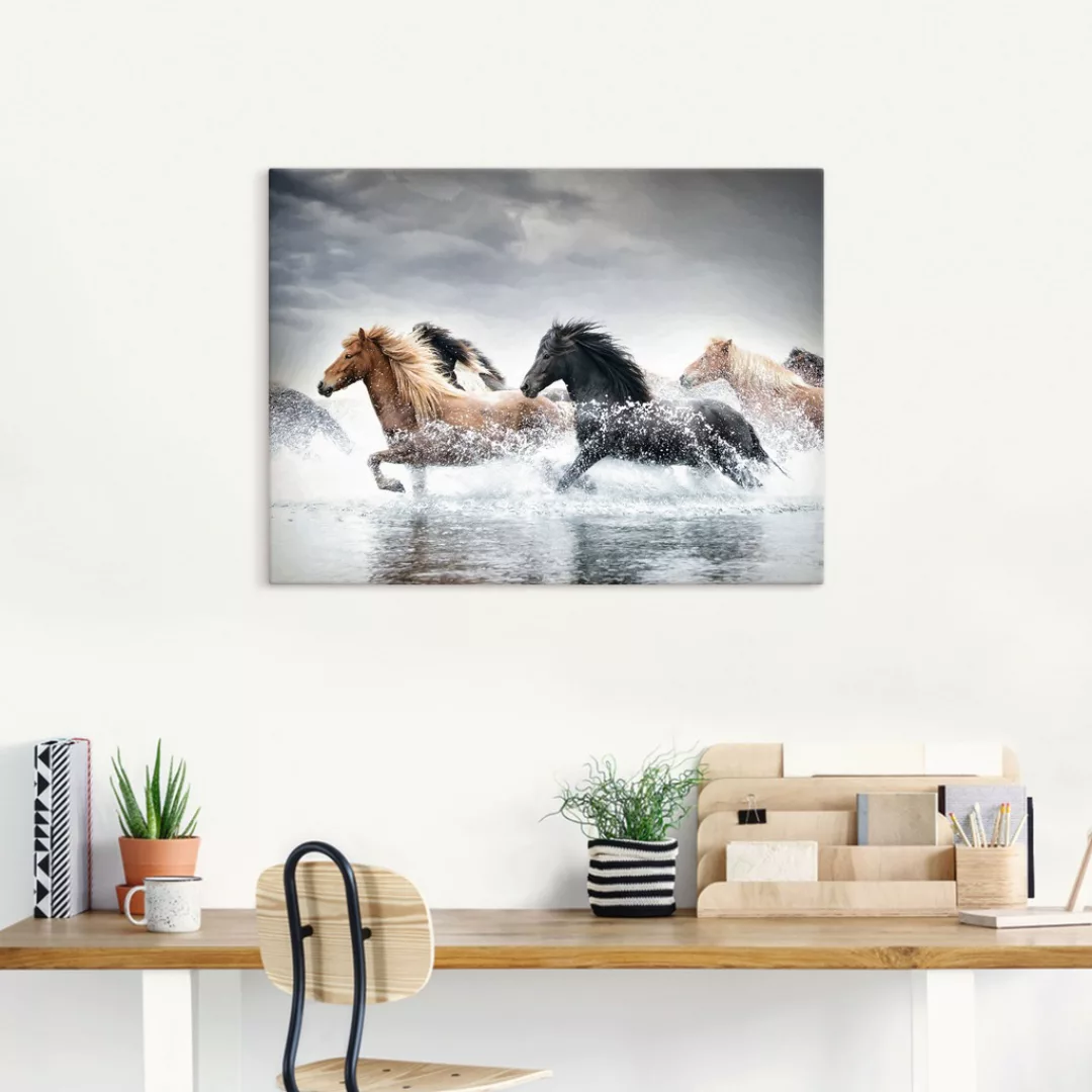 Artland Wandbild "Pferderennen V", Pferdebilder, (1 St.), als Leinwandbild, günstig online kaufen