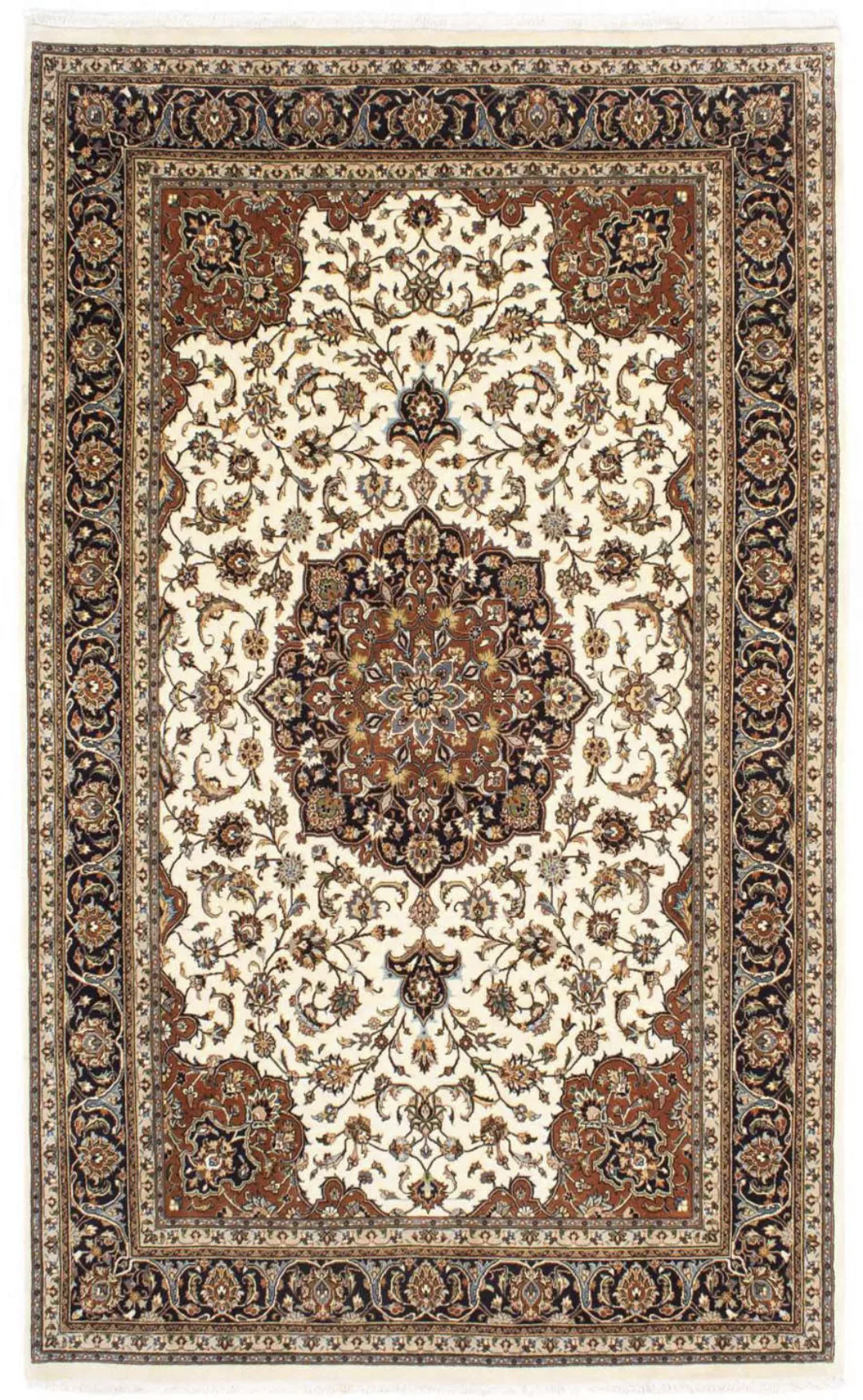 morgenland Wollteppich »Kaschmar Blumenmuster Beige 293 x 198 cm«, rechteck günstig online kaufen