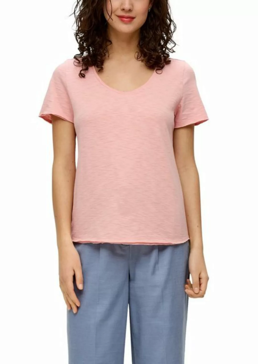 s.Oliver T-Shirt in Slub-Yarn-Optik günstig online kaufen