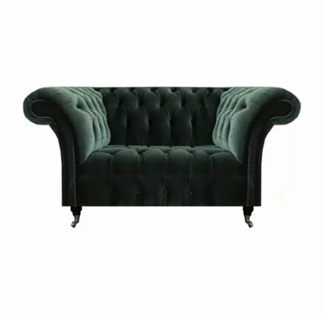 JVmoebel Chesterfield-Sofa Luxus Schwarz Zweisitzer Sofa Couch Wohnzimmer P günstig online kaufen