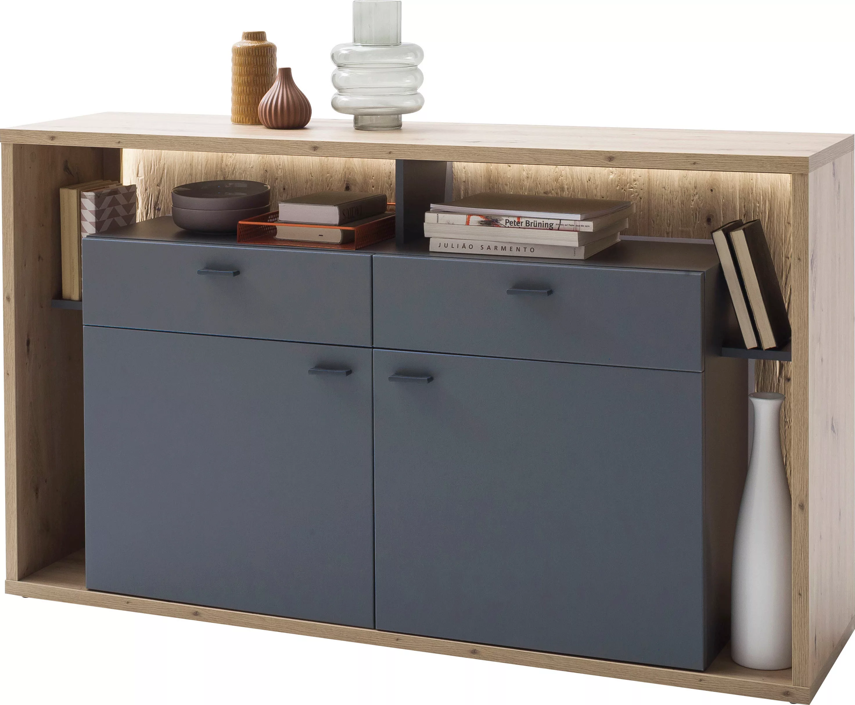 MCA furniture Sideboard "Lizzano", Wohnzimmerschrank mit 3-D Rückwand, wahl günstig online kaufen
