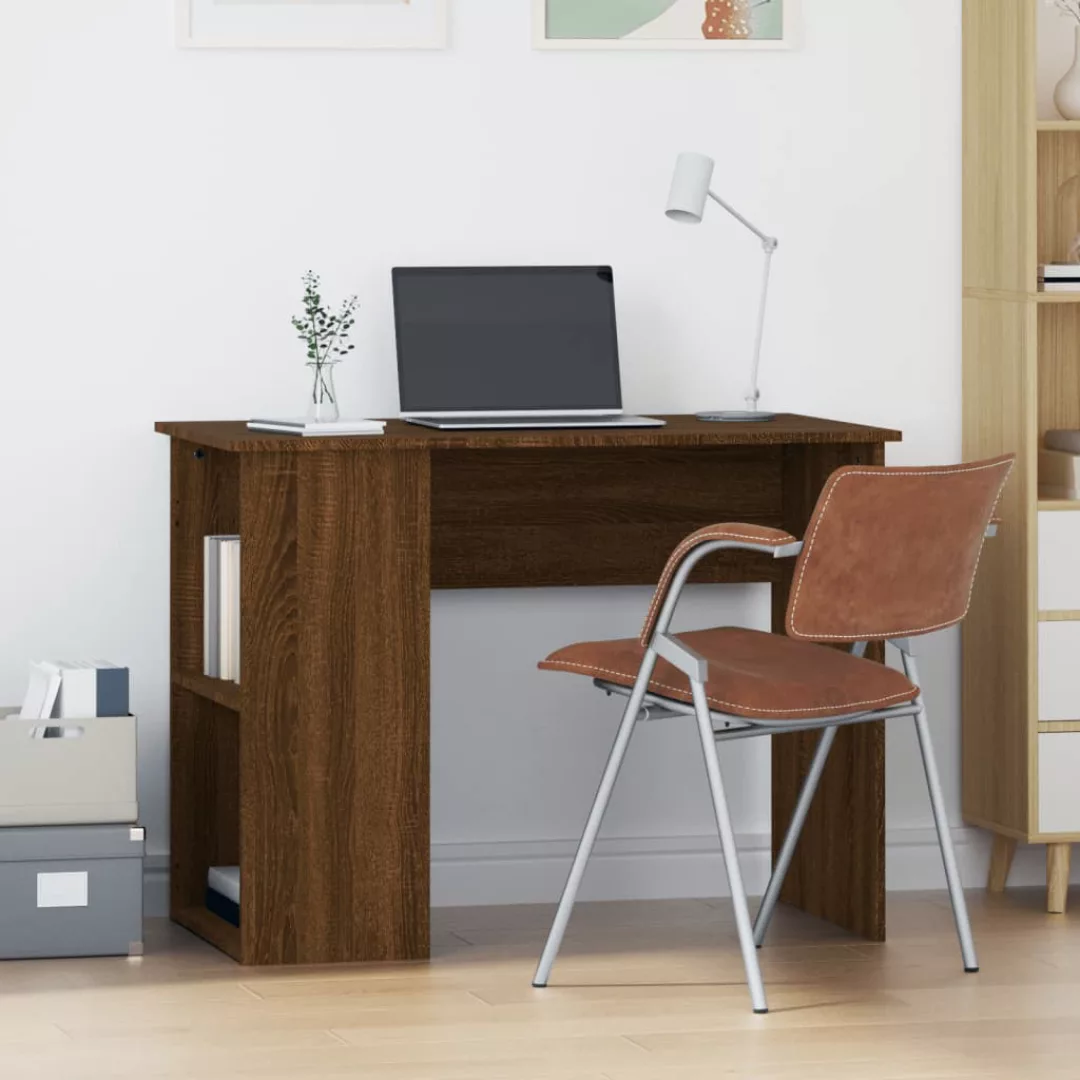 Vidaxl Schreibtisch Braun Eichen-optik 100x55x75 Cm Holzwerkstoff günstig online kaufen