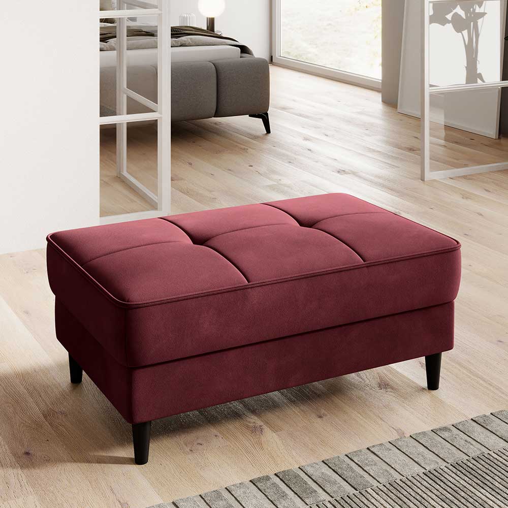 Couchhocker Polsterhocker in Bordeaux aus Textil günstig online kaufen