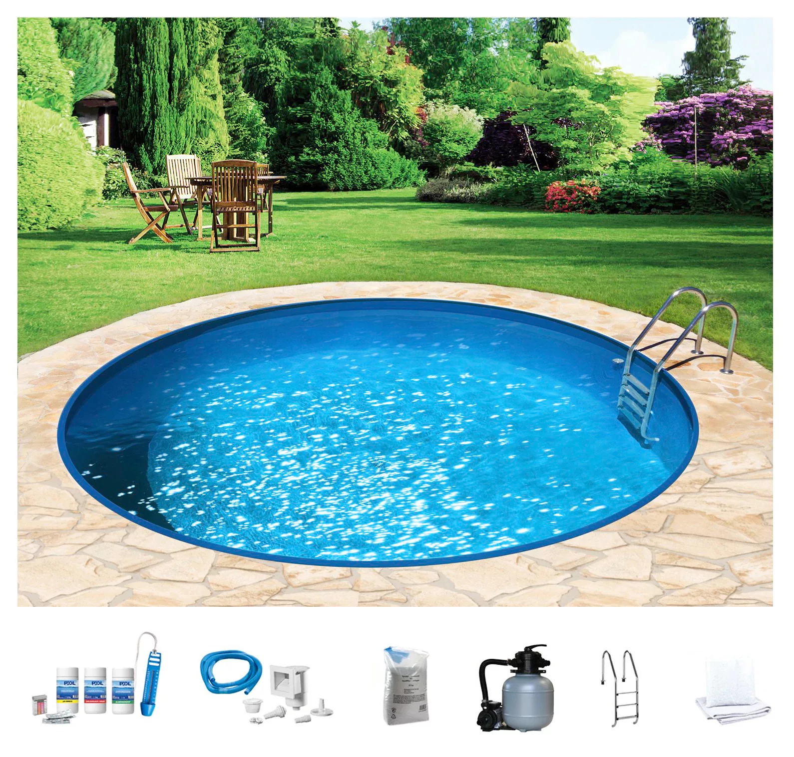 my POOL BWT Rundpool, (Set, 7 tlg.), ØxH: 450x120 cm günstig online kaufen