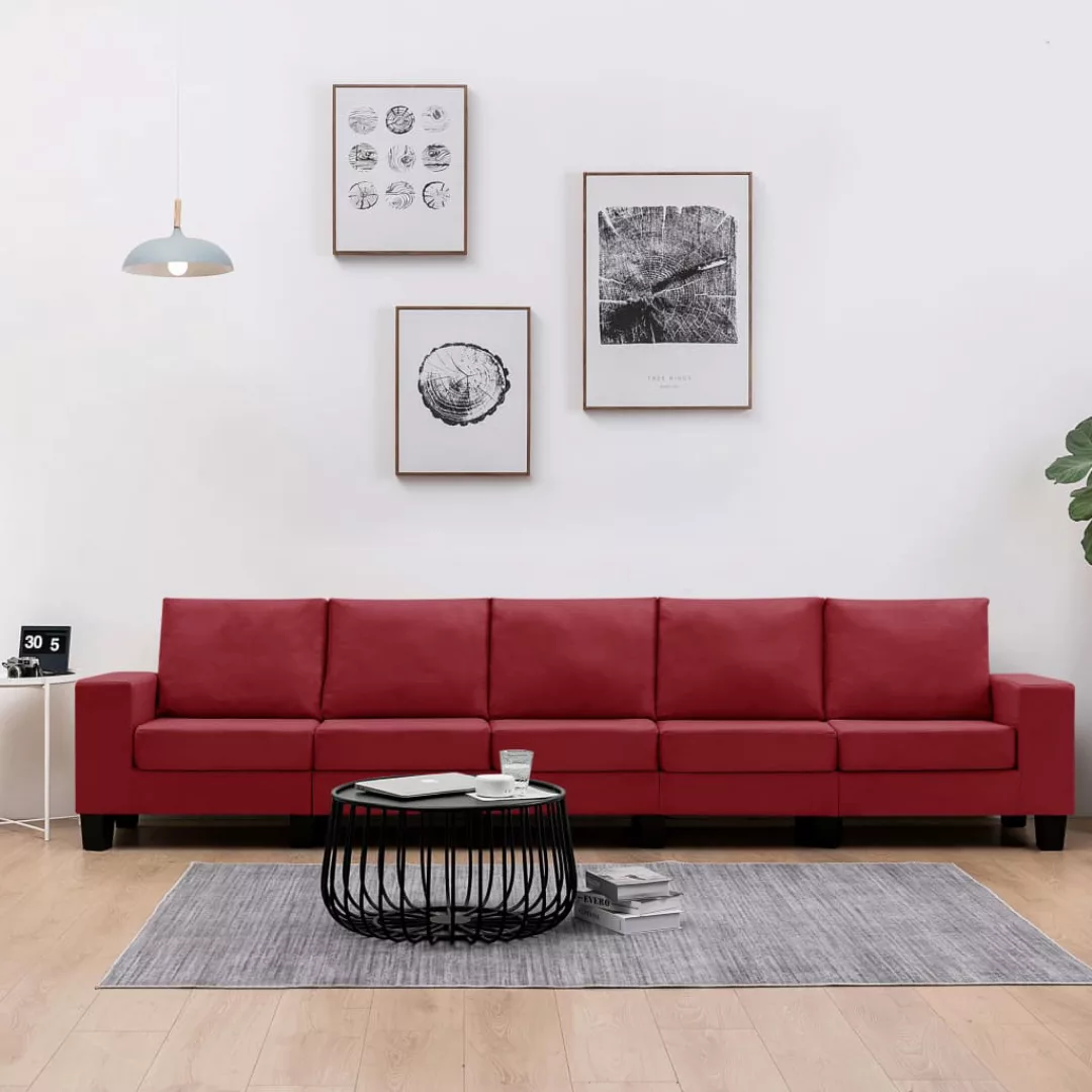 5-sitzer-sofa Weinrot Stoff günstig online kaufen