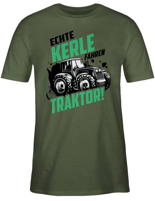 Shirtracer T-Shirt Echte Kerle fahren Traktor Trecker Landwirt Bauer Gesche günstig online kaufen