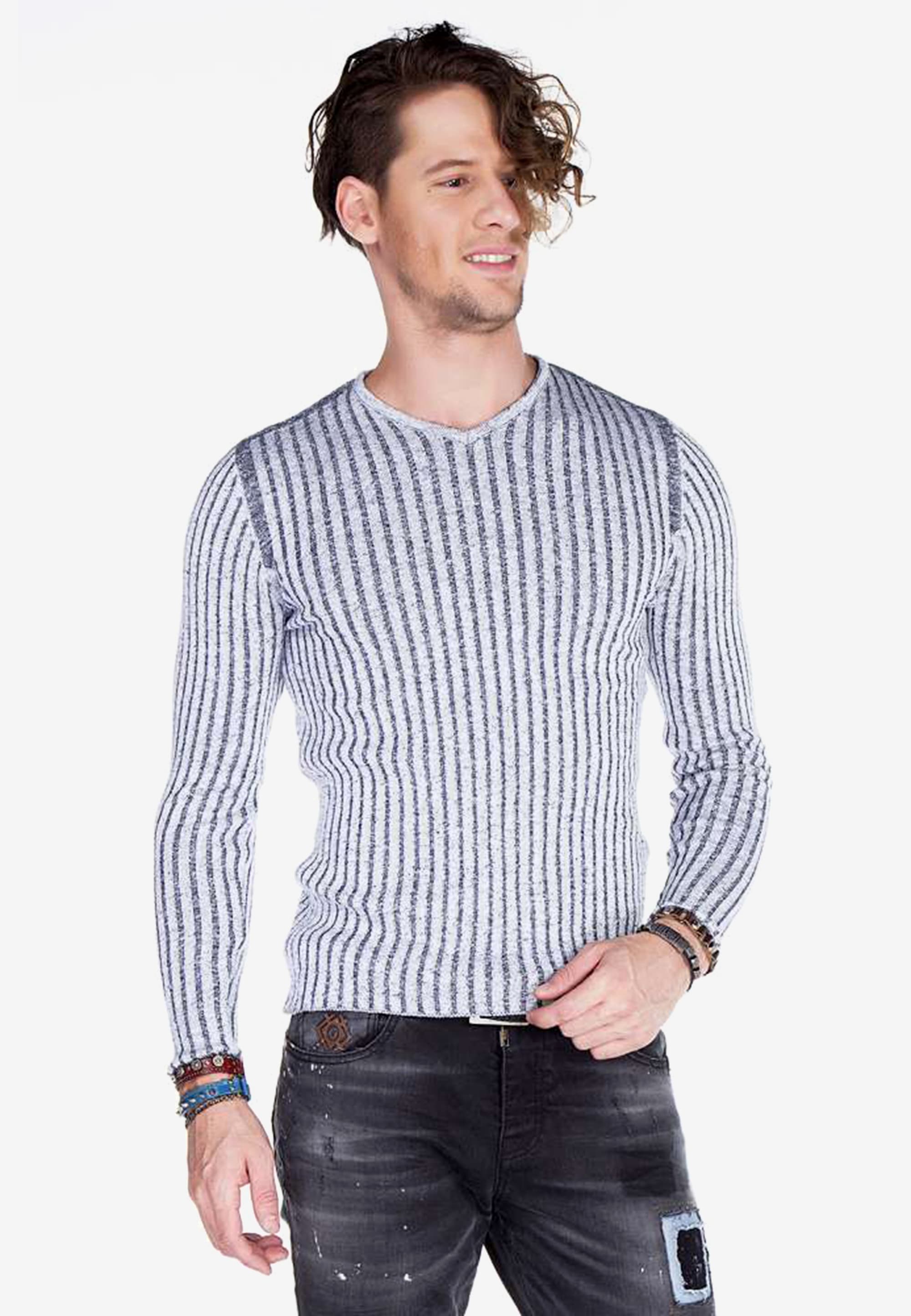 Cipo & Baxx Strickpullover, mit Kontrast-Strickmuster günstig online kaufen