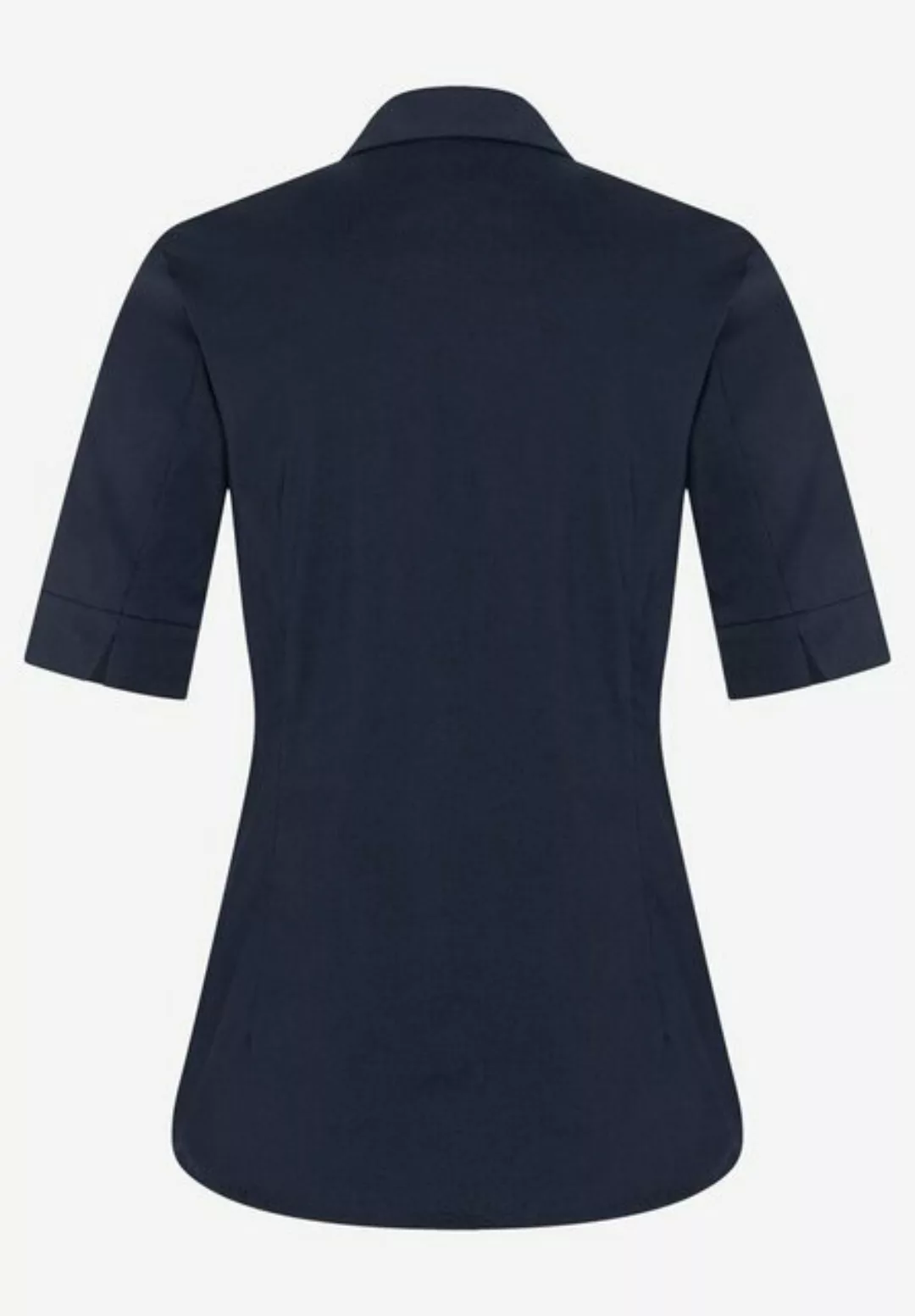 Baumwoll/Stretch Bluse, marine günstig online kaufen