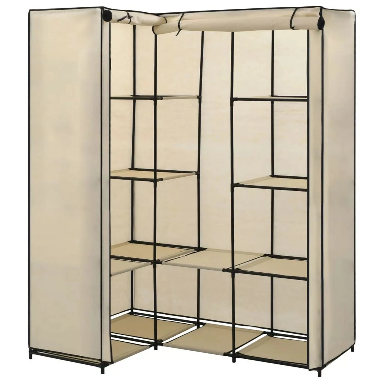 Eckkleiderschrank Creme 130 X 87 X 169 Cm günstig online kaufen