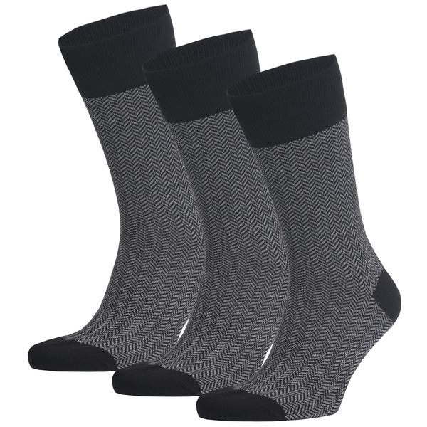 3er Set Fine Herringbone Jacquard Biobaumwoll Socken günstig online kaufen