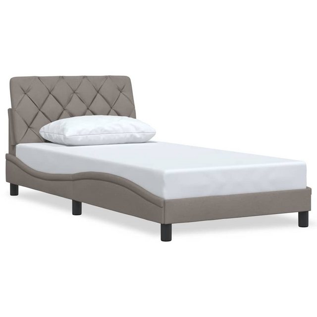 vidaXL Bett Bettgestell ohne Matratze Taupe 100x200 cm Stoff günstig online kaufen