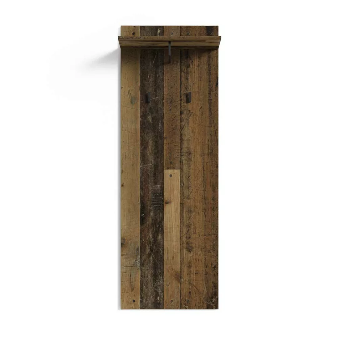 Garderobenpaneel Industriestil in Holz Antik Optik 48 cm breit günstig online kaufen