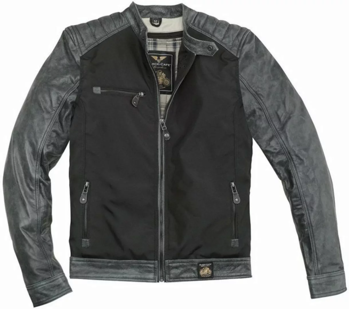 Black-Cafe London Motorradjacke Johannesburg Motorrad Leder- / Textiljacke günstig online kaufen